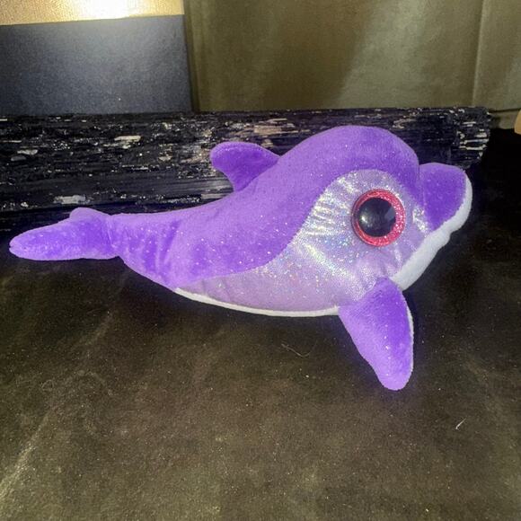 TY Beanie Boo Flips Purple Dolphin Plush EUC NWOT Collectible Toy - Picture 3 of 5